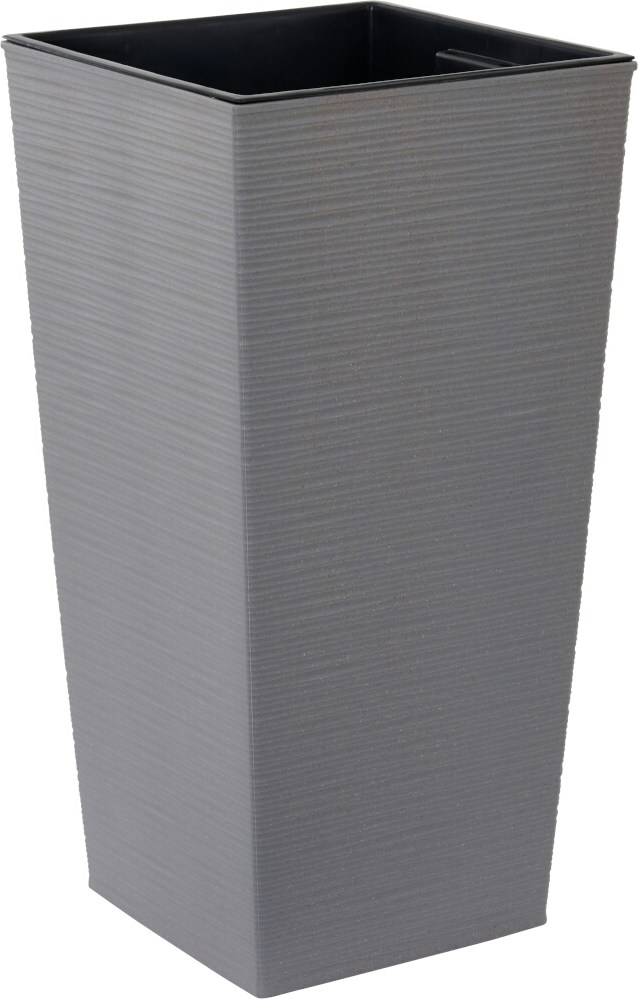 Siena Garden Pflanzgefäße NIZZA GROOVE grau Rillenoptik, 35 x 35 x  68 cm