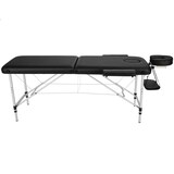 thumbnail of 2 Zonen Massageliege-Set mit Polsterung, Massagerollen und Aluminiumgestellschwarz