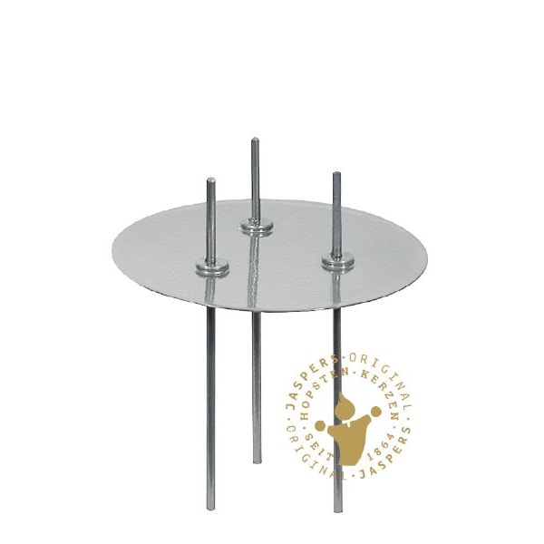 Kerzen-Brennstopp, Sicherheits-Kerzenhalter für Kerzen von Ø 50 - 60 mm kurzer Draht silber, 1 Stück