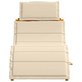 thumbnail of vidaXL Sonnenliege mit Kissen 2 pcs Beige Massivholz Akazie