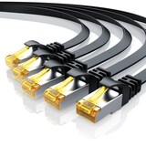 thumbnail of Primewire 5x LAN-Kabel CAT.7, RJ-45 (Ethernet), CAT 7 Flachband U/FTP Gigabit Netzwerkkabel 10 Gbit/s Patchkabel - 0,5m