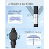 thumbnail of Helloshop26 - Parasol upf 50+ inclinaison de 30° des 2 côtés hauteur réglable petite tablette crochets adapté pour plage jardin sans 12_0006894