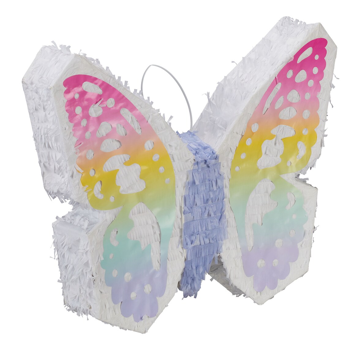 Relaxdays Pinata Schmetterling, zum Befüllen, Geburtstag Mädchen, zum Aufhängen, Piñata Kinder, HBT 48 x 58 x 10cm, bunt