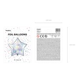 thumbnail of Folienballon Stern 48cm Silber Irisierend