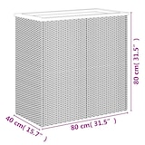 thumbnail of vidaXL Pflanzkübel Schwarz 80x40x80 cm Poly Rattan