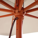 thumbnail of Sonnenschirm Florida, Gartenschirm Marktschirm, 3x4m Polyester/Holz 6kg ~ creme