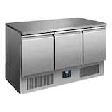 thumbnail of L2G - S903S/STOP - desserte refrigeree inox centrale, +2/+8°c,  gaz r290, dessus inox fixe, 3 portes gn1/1