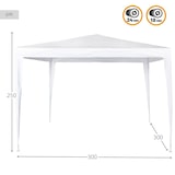 thumbnail of Cenador cuadrado Aktive Garden plástico blanco