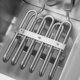 thumbnail of VERTES Friteuse Friteuse Roestvrij Staal 10L (3000W, 230V, koude zone principe, temperatuur traploos regelbaar 50-250°C, aftapkraan, frituurmand)