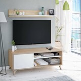 thumbnail of Dmora Mobile porta TV Mesa, Credenza per televisione da soggiorno con 1 anta, Supporto TV da salotto, Madia di design, 135x40h50 cm, Rovere
