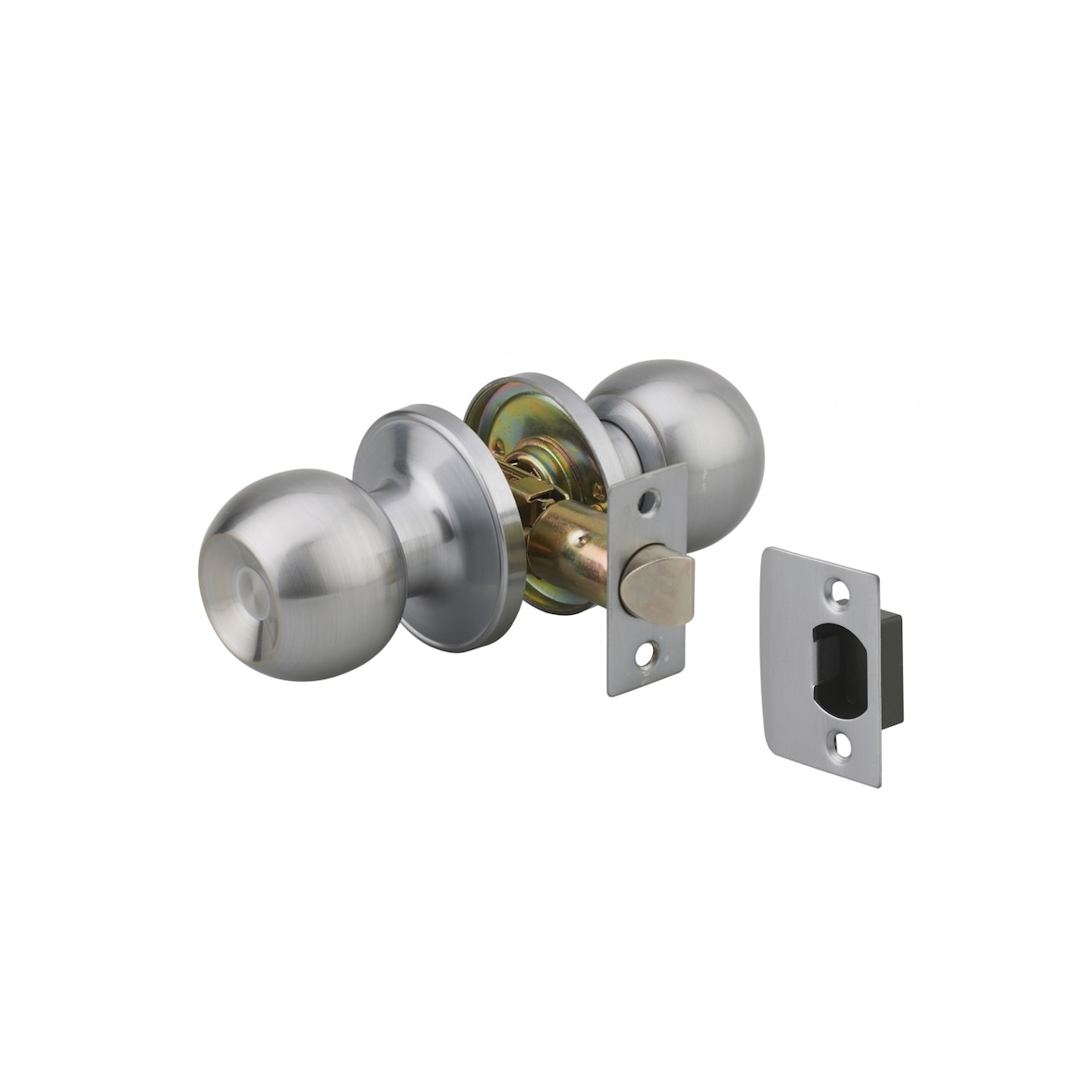 Serrure horizontale tubulaire en applique pour porte intérieur, axe réglable, chromé - THIRARD