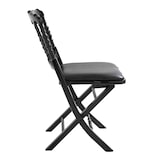 thumbnail of Juego de 20 sillas plegables de haya negra con cojín - Oviala