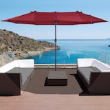 thumbnail of Outsunny Guarda-Sol Duplo com Manivela Manual e Proteção UV 4,6x2,4m Vinho