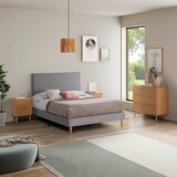 thumbnail of Base tapizada Aura 90x190 cm  Gris Claro, 30 cm Altura