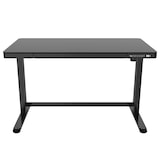 thumbnail of Elektrisch verstelbaar bureau / thuiswerkplek - Zwart glas - 120x60 cm