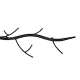 thumbnail of Vacchetti Albero di natale metallo nero cm73x73h200