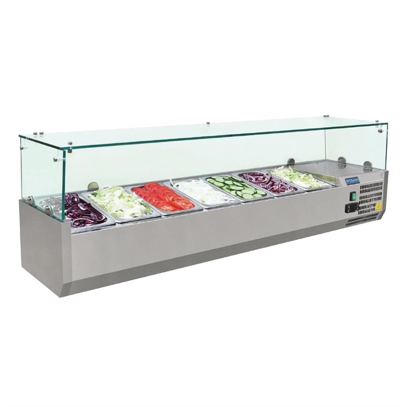 Polar Serie G aanrechtkoelvitrine 7 x GN1/4