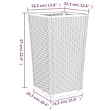 thumbnail of vidaXL Pflanzkübel 2 Stk. Schwarz 32,5x32,5x57 cm PP