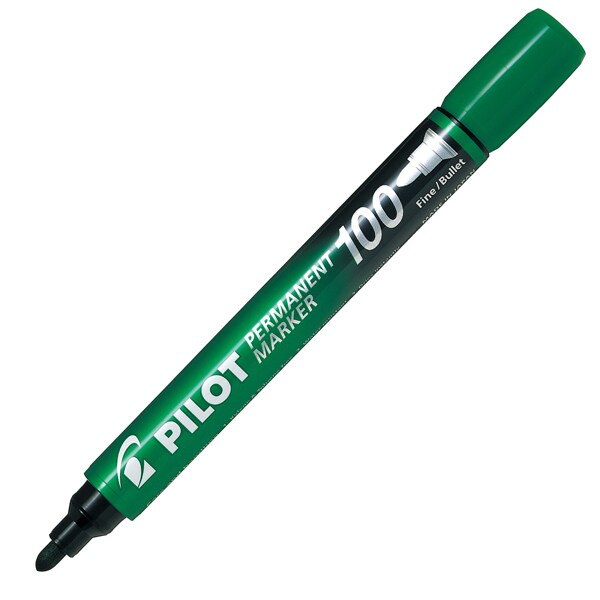 PILOT Marqueur permanent MARKER 100 pointe conique fine encre Vert