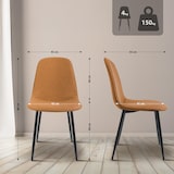 thumbnail of 2er Set Esszimmerstuhl Maryam orange/Stoff