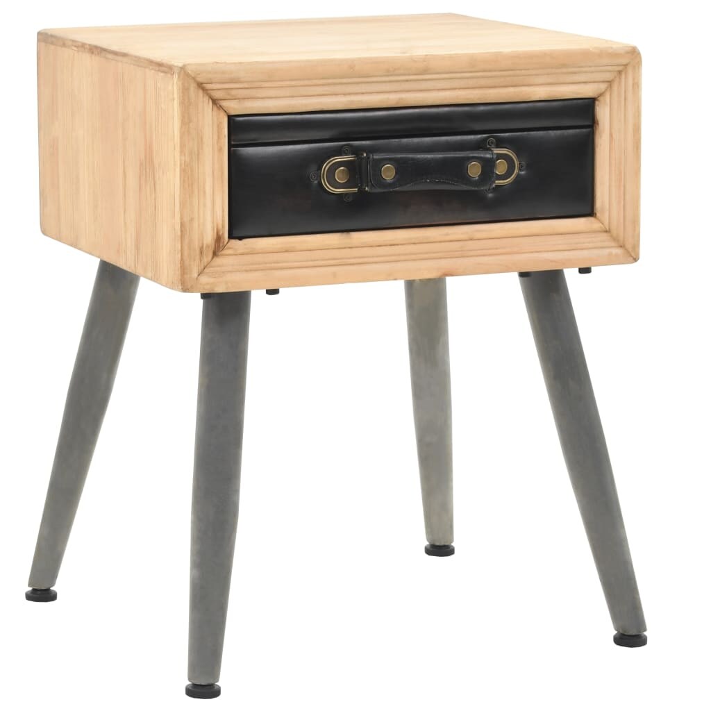 vidaXL Nachtisch Tannenholz Massiv 43 × 38 × 50 cm