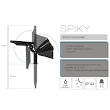 thumbnail of Lumisky SPIKY Solar-Strahler, Kaltweiß, 200 lm Plastik Schwarz