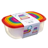 thumbnail of FIVE - Set di 6 contenitori Tupperware rettangolari impilabili con coperchio multicolore