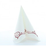 thumbnail of MANK Serviette Airlaid Colour Line in Bordeaux, 40 x 40 cm, 50 Stück - Randbordüre Ornamente