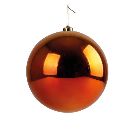 Christbaumkugel orange Weihnachtskugel ⌀ 20 cm Baumschmuck Deko-Kugel glänzend : ⌀ 20 cm : Orange