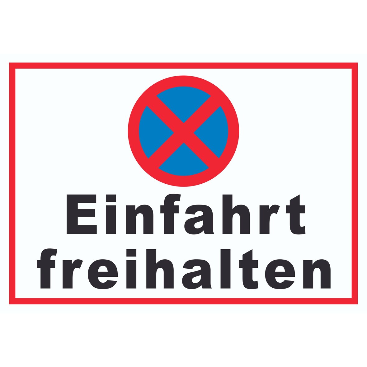 Parken verboten Einfahrt freihalten waagerecht Schild A6 (105x148mm)