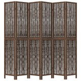 thumbnail of vidaXL Kamerscherm met 6 panelen massief paulowniahout donkerbruin