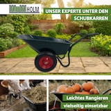 thumbnail of 2-Rad-Schubkarre 100 Liter 160 kg Tragkraft Kunststoffwanne PU Vollgummirad auf Stahlfelge Bauschubkarre