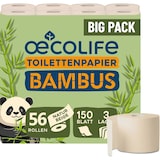 thumbnail of Toilettenpapier BAMBUS, 56 Rollen à 150 Blatt, 3-lagig, superweich, von Dermatest geprüft
