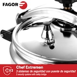 thumbnail of FAGOR Snelkookpan 22 liter, aluminium hoge dikte, snelkookpan voor gasfornuizen, roestvrij staal