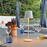 thumbnail of Lumisky Lámpara de mesa inalámbrica KELLY H38CM Acero Blanco