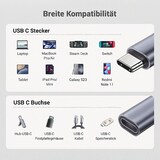 thumbnail of Nylon USB-C 100W Verlängerungskabel – 1 m Schnelllade- & Datenkabel mit 10 Gbps und 4K 60FPS – Schwarz