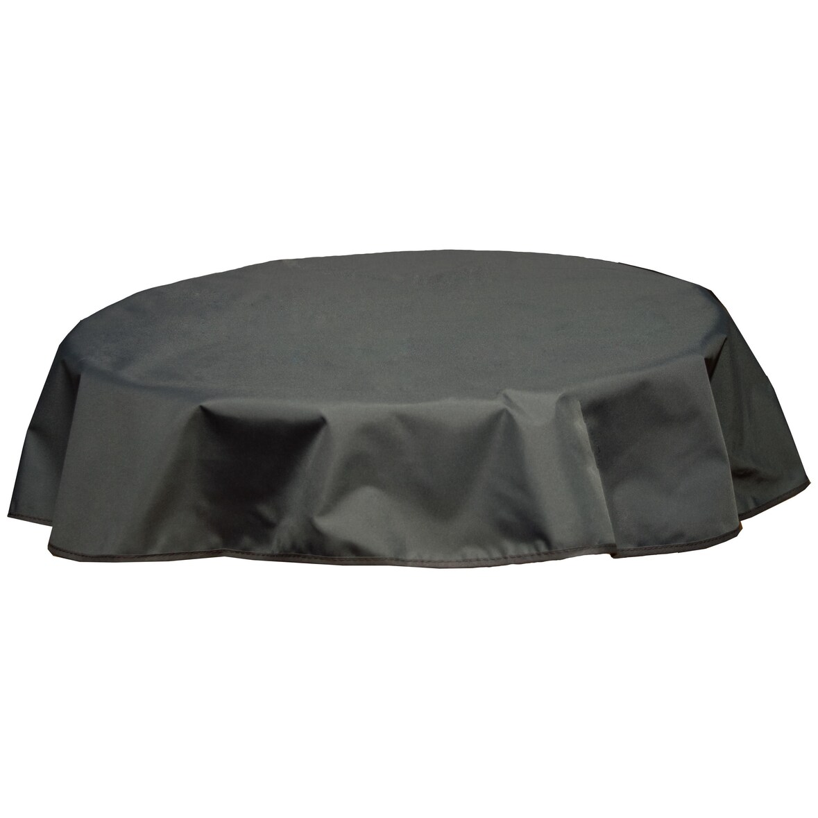 Tischdecke rund 160 cm wasserabweisend mit Windport anthrazit