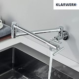 thumbnail of NILS | Grifo de Agua Fría de Pared de Un Orificio Cromo | Cocina profesional Grifo de acero inoxidable | plegable con grifo abatible