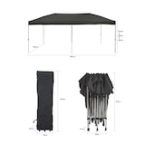 thumbnail of METRO PROFESSIONAL Gazebo pieghevole per catering Thagpi, acciaio/poliestere, 3 x 6 m, idrorepellente, nero