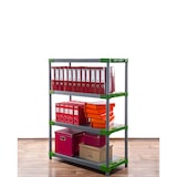 thumbnail of PROREGAL Kunststoffregal GREY BEAR Low, HxBxT 138x80x46cm, Fachlast 120kg, Grau-Grün Kunststoff-Regal Euro-Regal Stecksystem Lagerregal