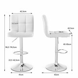 thumbnail of Banco de bar COSTWAY giratório em 360°, cadeira de bar com altura ajustável de 65 a 85 cm, feito de couro sintético