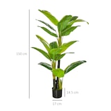 thumbnail of HOMCOM Banano Pianta in Vaso Pianta Finta per Interno ed Esterno 150cm