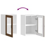 thumbnail of vidaXL Küchen-Hängeschrank mit Glastür Porto Braun Eichen-Optik
