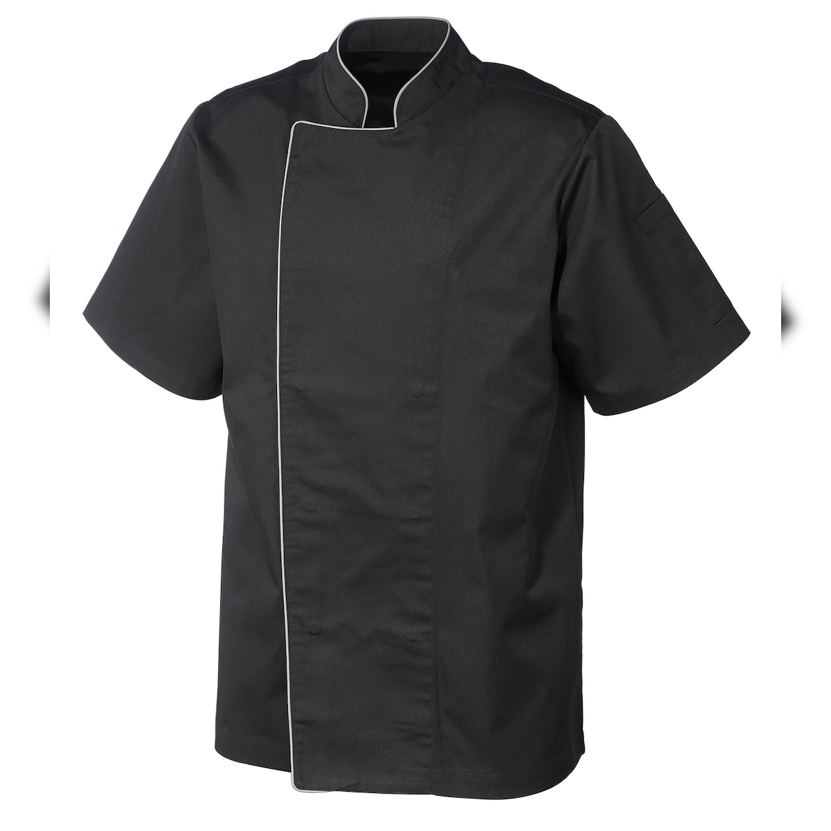 METRO Professional Kochjacke, Polyester / Baumwolle, mit kurzen Ärmeln, für Herren, Größe S, schwarz