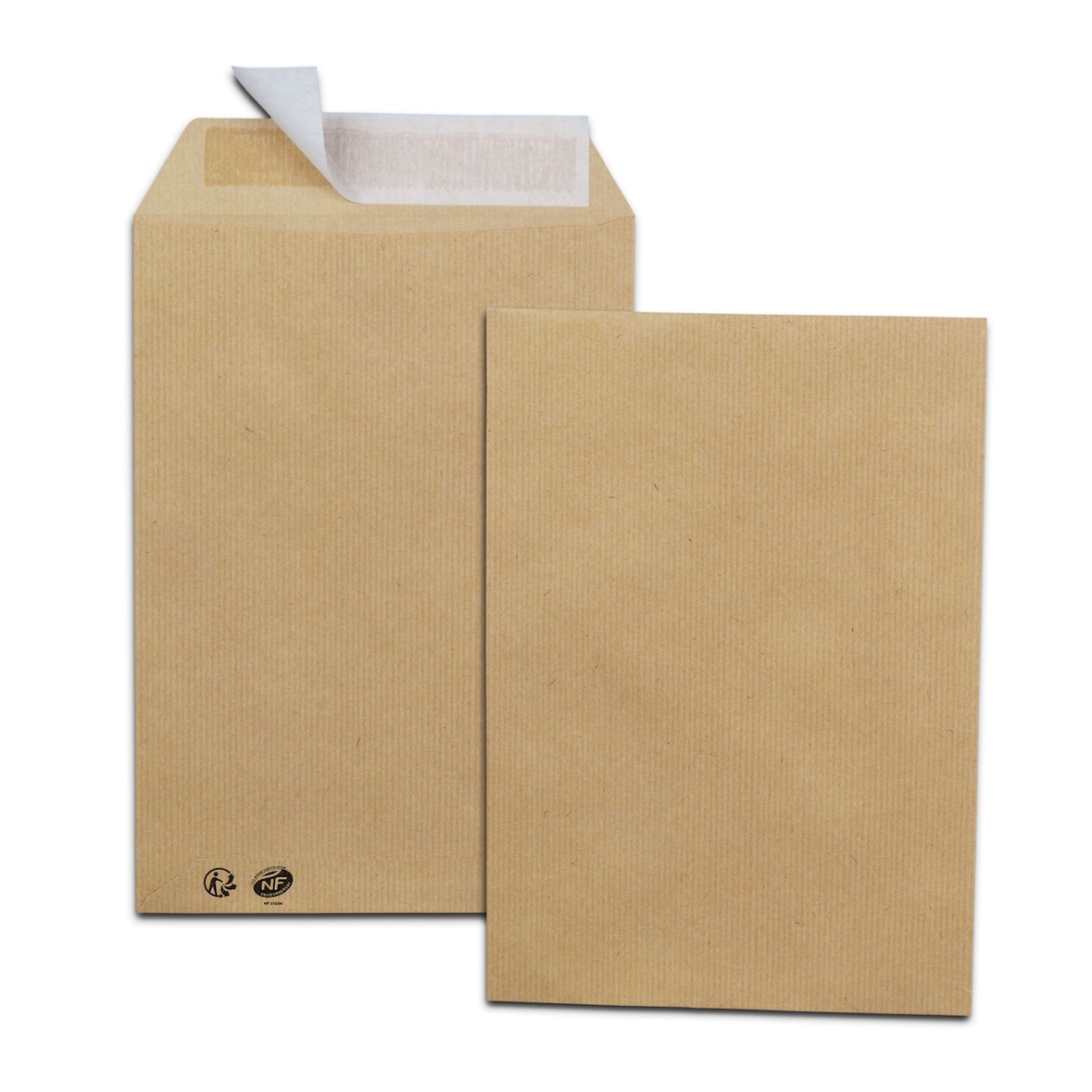 SIGMA Enveloppes EV055, format B5, sans fenêtre, auto-adhésive, marron, 100 unités