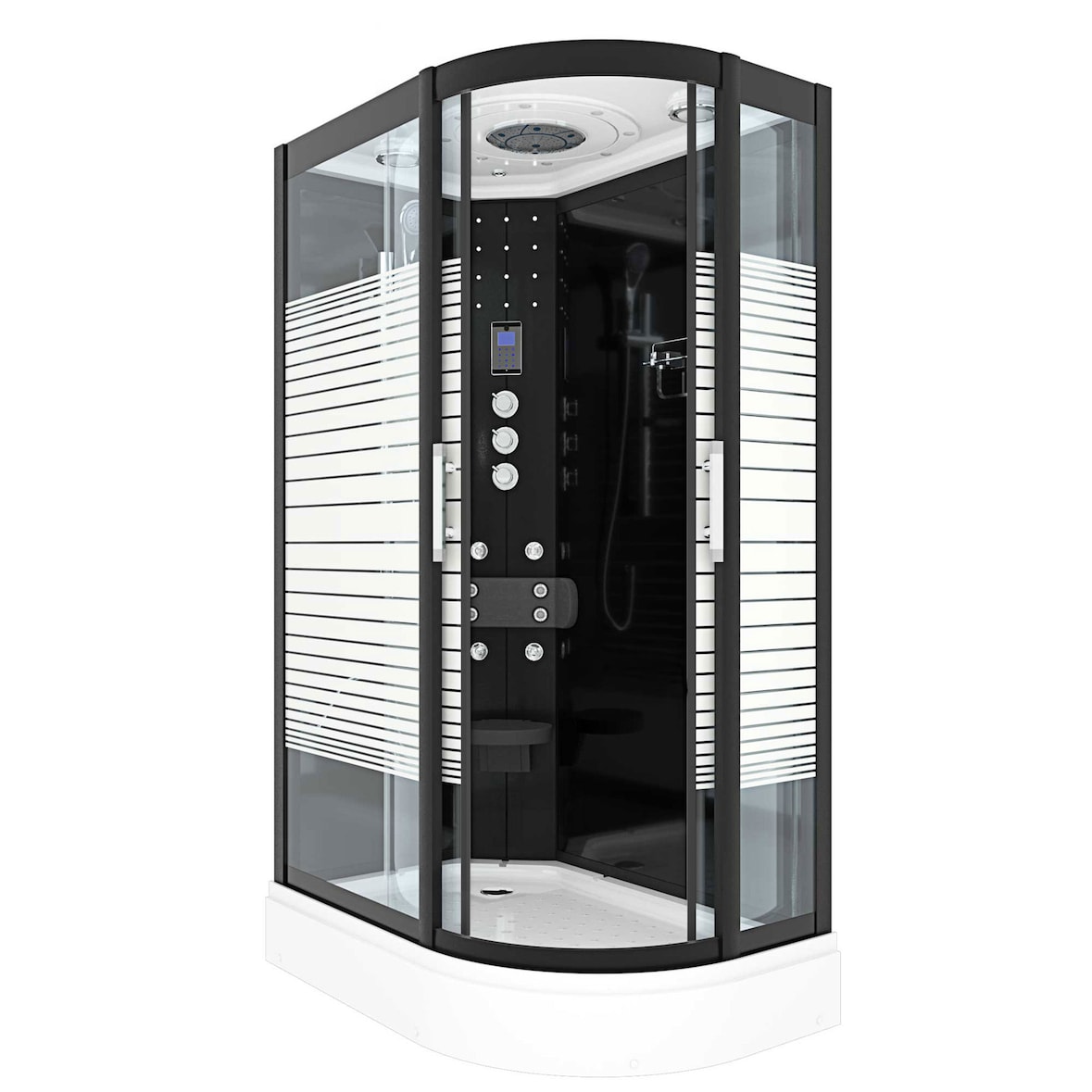 AcquaVapore Duschkabine Komplettdusche Dusche D30-73M1R 80x120 cm  OHNE 2K Scheiben Versiegelung