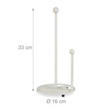 thumbnail of Relaxdays Küchenrollenhalter stehend, Gusseisen, Küchenpapierhalter Retro, Landhausstil, Shabby-Chic, Höhe: 33 cm, Weiß