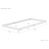 thumbnail of Futonbett platzsparend extra niedriges Einzelbett 100x200 Esche geölt V-60.47E-10 Rollrost inkl.