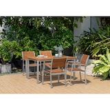 thumbnail of METRO PROFESSIONAL Tavolo da esterno Lynx, alluminio/eucalipto, 137 x 90 cm, rettangolare, argento