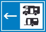 thumbnail of Wohnmobil- und Wohnwagenplatz links Symbol Schild A5 (148x210mm)